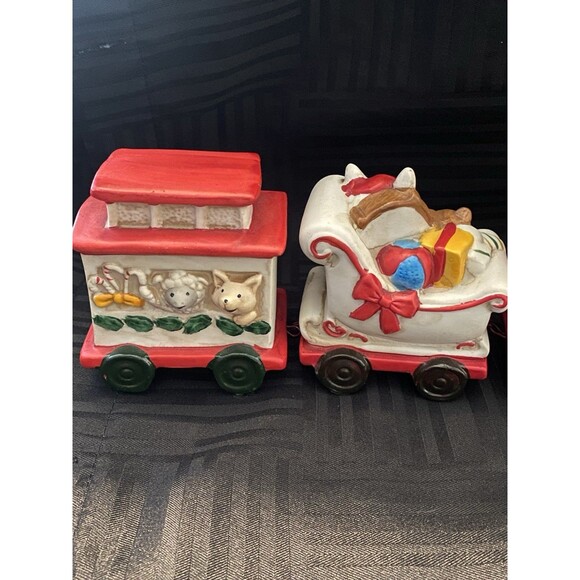 Vintage House of Lloyd Christmas Around the World 4 Pc Ceramic Train - Picture 9 of 12